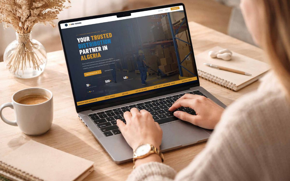 Website built by Ellipsis shown on a laptop